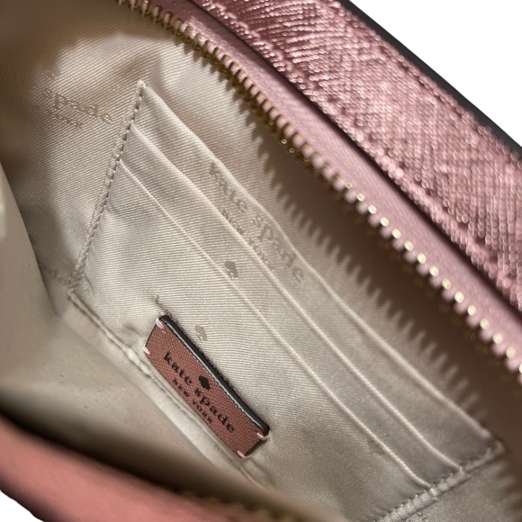 Kate Spade Glimmer Glitter Pochette Pink Handbag Purse - Picture 6 of 8